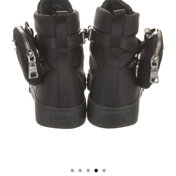 Prada nylon high top sneakers size 11 retail $1,500 sold - Picture 12 of 16